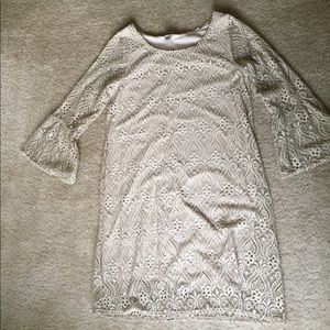 Tan lace dress